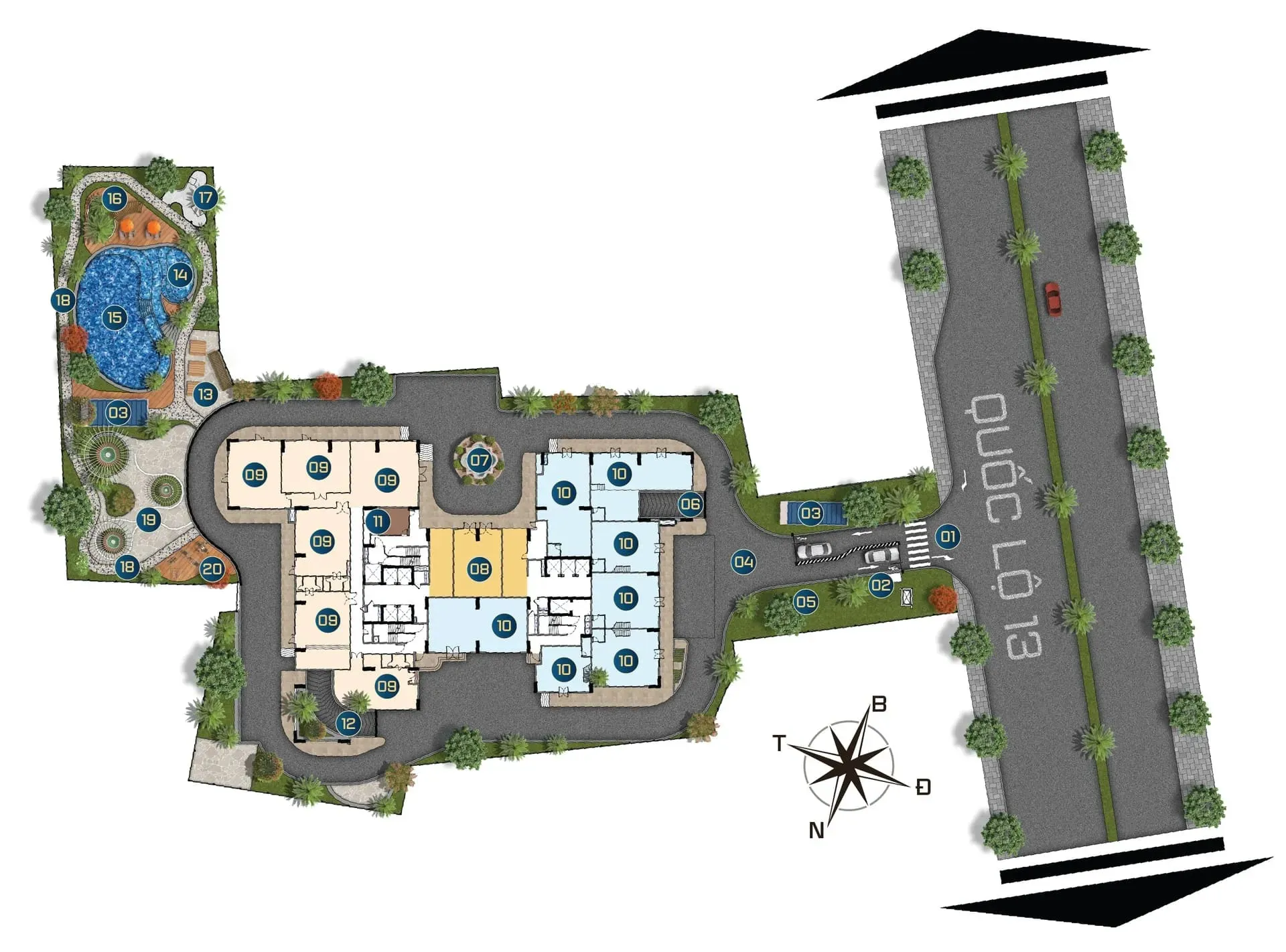 Mặt Bằng Tầng 02 - Diamond Boulevard